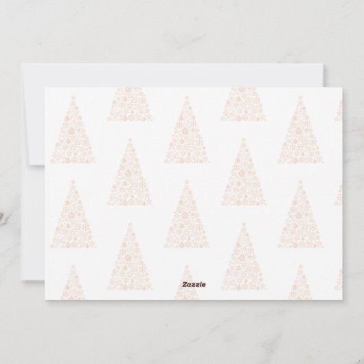 Silver wish card New Year met tree & balls Feestdagenkaart (Achterkant)