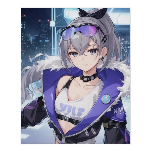 Silver Wolf fan art 1 Perfect Poster (Voorkant)