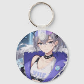 Silver Wolf fan art 1 Sleutelhanger (Achterkant)