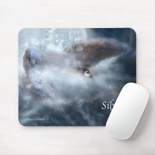 Silver Wolf Mousepad Muismat (Met muis)