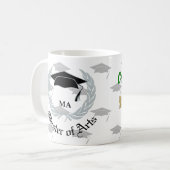 Silver Wreath Master Arts Afstuderen Celebration Koffiemok (Voorkant links)