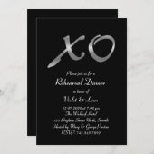 Silver XO's repetitieve uitnodiging (Voorkant / Achterkant)