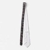 Silver zebra stripe (faux glitter bling) stropdas (Achterkant)