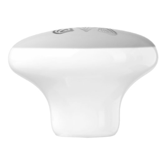 Silver Zee Turtle Animal Keramische Knop (Zijkant)