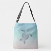 Silver Zee Turtle Beach Style Turquoise Coastal Crossbody Tas (Achterkant)