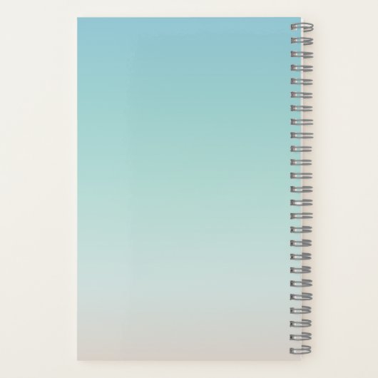 Silver Zee Turtle Coastal voegt naam en jaar toe Notitieboek (Achterkant)