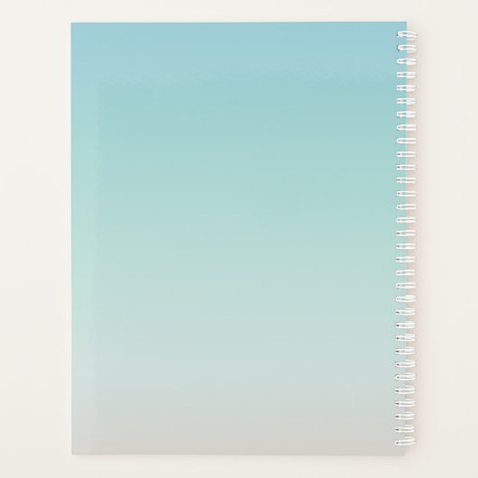 Silver Zee Turtle Coastal voegt naam en jaar toe Planner (Achterkant)