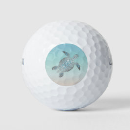 Silver Zee Turtle Monogram Beach Golfballen
