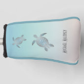 Silver Zee Turtle Monogram Maritime Golfheadcover (Voorkant)
