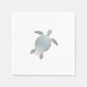Silver Zee Turtle White Coastal Maritime Servetten (Voorkant)