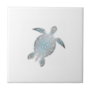 Silver Zee Turtle White Coastal Tropical Maritime Tegeltje