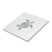 Silver Zee Turtle White Coastal Tropical Maritime Tegeltje (Zijkant)
