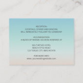 Silver Zee Turtles | Beach Weddenschap Details Informatiekaartje (Achterkant)