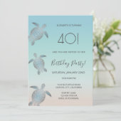 Silver Zee Turtles Kaart (Staand voorkant)