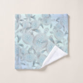 Silver Zee Turtles Paars Patroon Bad Handdoek (Wasdoekje)