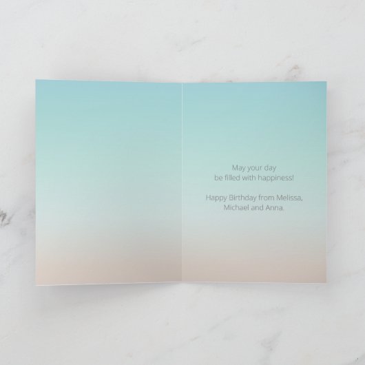 Silver Zee Turtles Turquoise Custom Kaart (Binnen)