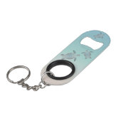 Silver Zee Turtles Turquoise Maritime Coastal Sleutelhanger Flessenopener (Voorkant Gekanteld)