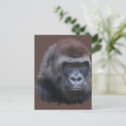 Silverback Gorilla Briefkaart (Staand voorkant)