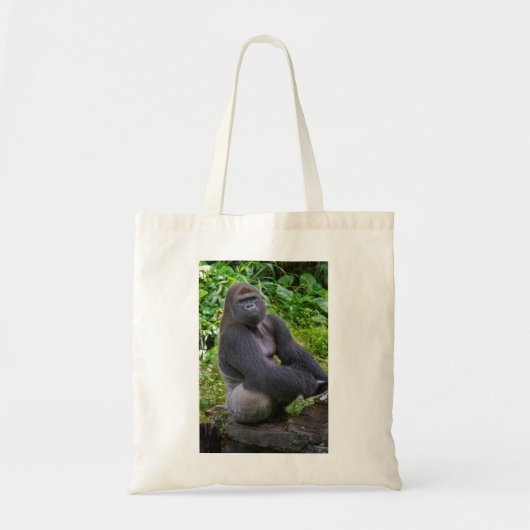 Silverback gorilla-canvas tas (Voorkant)