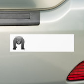 Silverback Gorilla Cartoon Bumpersticker (Op auto)