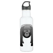 Silverback Gorilla Cartoon Waterfles (Voorkant)