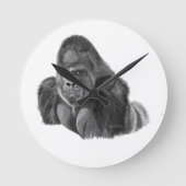 Silverback Gorilla Clock ゴリラの時計 Ronde Klok (Voorkant)