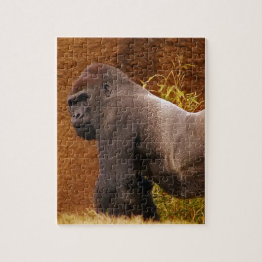 Silverback Gorilla Foto Puzzle Legpuzzel (Verticaal)