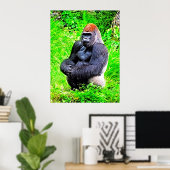 Silverback Gorilla fotoschilderen Poster (Thuiskantoor)