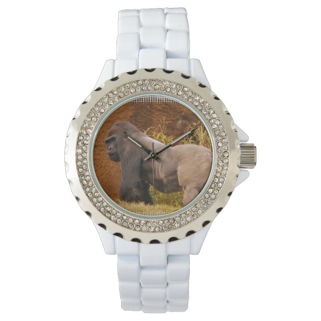 Silverback Gorilla Horloge (Voorkant)
