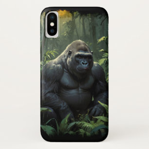 Silverback Gorilla in Rwandese Oerwoud iPhone X Hoesje
