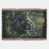 Silverback Gorilla in Rwandese Oerwoud Deken (Voorkant)