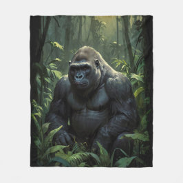 Silverback Gorilla in Rwandese Oerwoud Fleece Deken