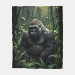 Silverback Gorilla in Rwandese Oerwoud Fleece Deken