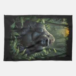 Silverback Gorilla in Rwandese Oerwoud Theedoek