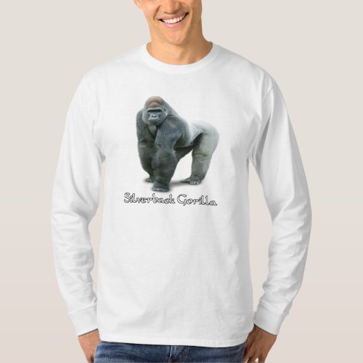 Silverback Gorilla Lang T-shirt (Voorkant)