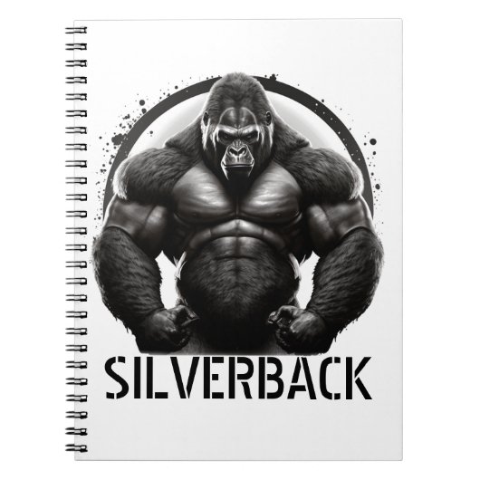 Silverback Gorilla Logo Notitieblok Notitieboek (Voorkant)