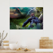 SILVERBACK GORILLA OERWOUD ENLIGHTENTIE POSTER (Keuken)