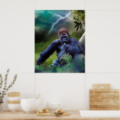 SILVERBACK GORILLA OERWOUD ENLIGHTENTIE POSTER (Keuken)