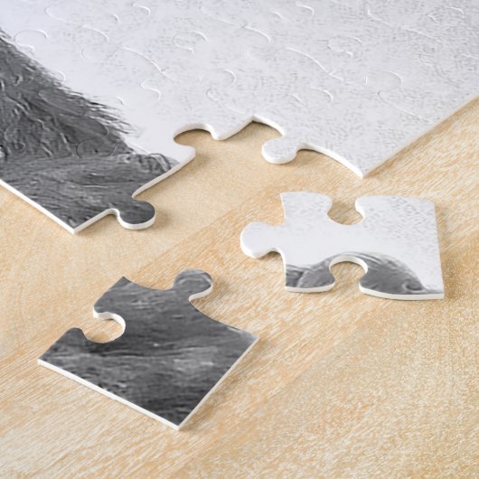 Silverback Gorilla Portrait, Jigzaag Puzzle Legpuzzel (Zijkant)