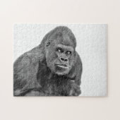 Silverback Gorilla Portrait, Jigzaag Puzzle Legpuzzel (Horizontaal)