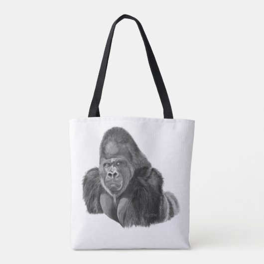 Silverback gorilla tote bag ゴリラのトートバッグ (Dos)