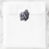 Silverback Gorilla Vierkante Sticker (Tas)