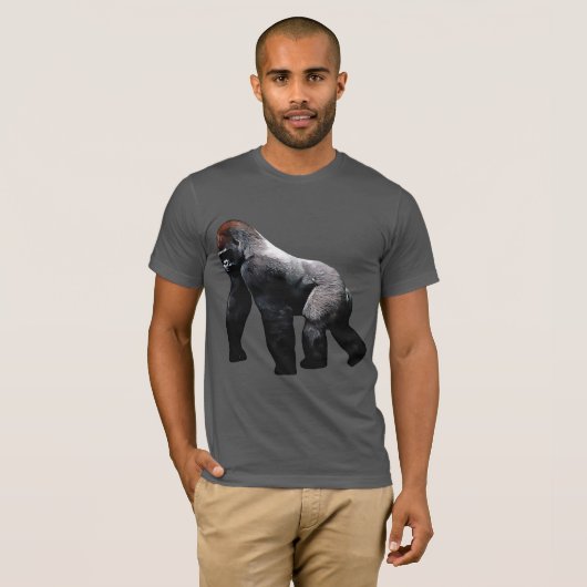 Silverback Gorilla Zoo Animal Primate T-shirt (Voorkant volledig)