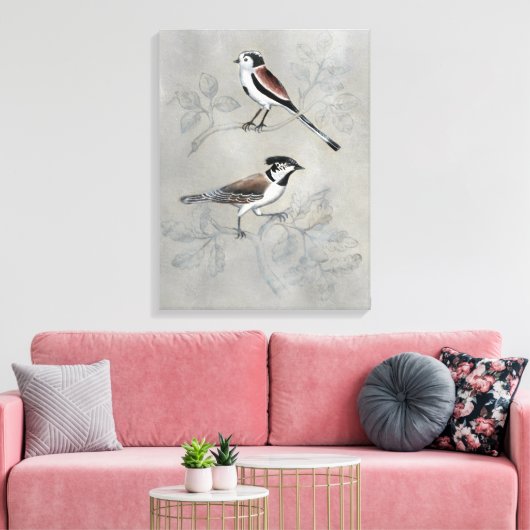 Silvered Aviary | A Paar Canvas Afdruk (Insitu (Woonkamer))