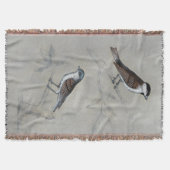 Silvered Aviary | Een paar vogels Deken (Voorkant)