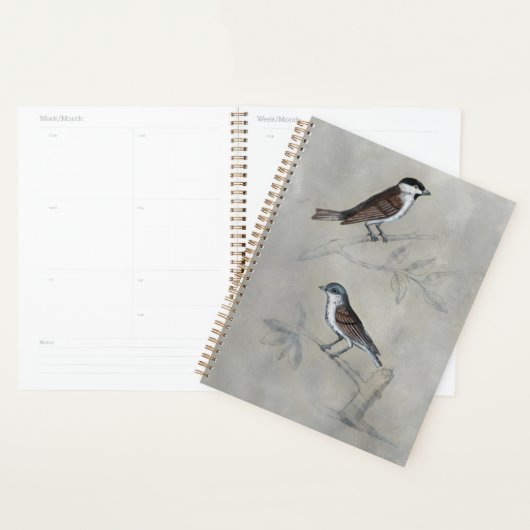 Silvered Aviary | Een paar vogels Planner (Display)