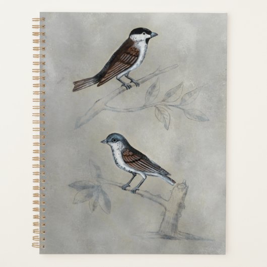 Silvered Aviary | Een paar vogels Planner (Voorkant)