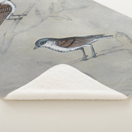 Silvered Aviary | Een paar vogels Sherpa Deken (3/4)