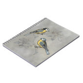 Silvered Aviary | Vogelpaar Notitieboek (Linkerzijde)