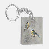 Silvered Aviary | Vogelpaar Sleutelhanger (Voorkant Links)